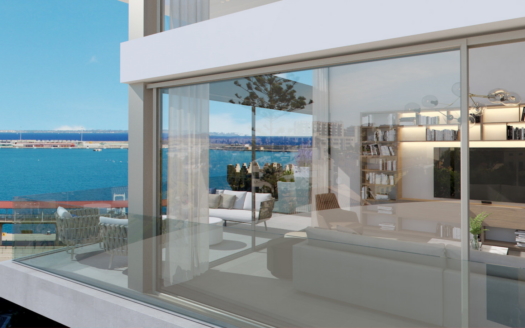 Exclusive duplex penthouse with stunning sea views, indoor & outdoor pool, SPA, fitness area & sauna at the harbour in Palma